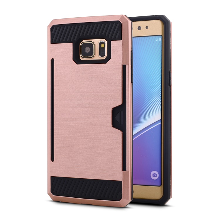 Galaxy Note FE / Note FAN Edition / Note 7 Credit Card Armor Case (Rose Gold)